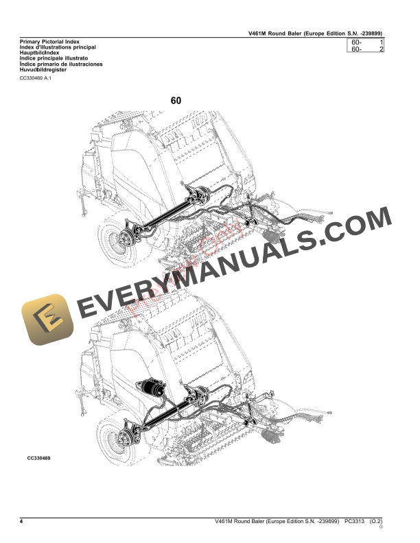 John Deere V461M Round Baler Parts Catalog PC3313 17OCT23-4