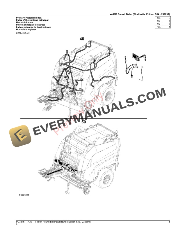 John Deere V461R Round Baler Parts Catalog PC3315 17OCT23 4 John Deere V461R Round Baler Parts Catalog PC3315 17OCT23-3