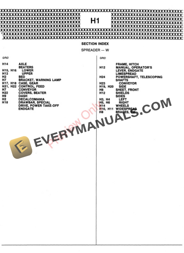 John Deere W Manure Spreader Parts Catalog PC612 01JUL64-3