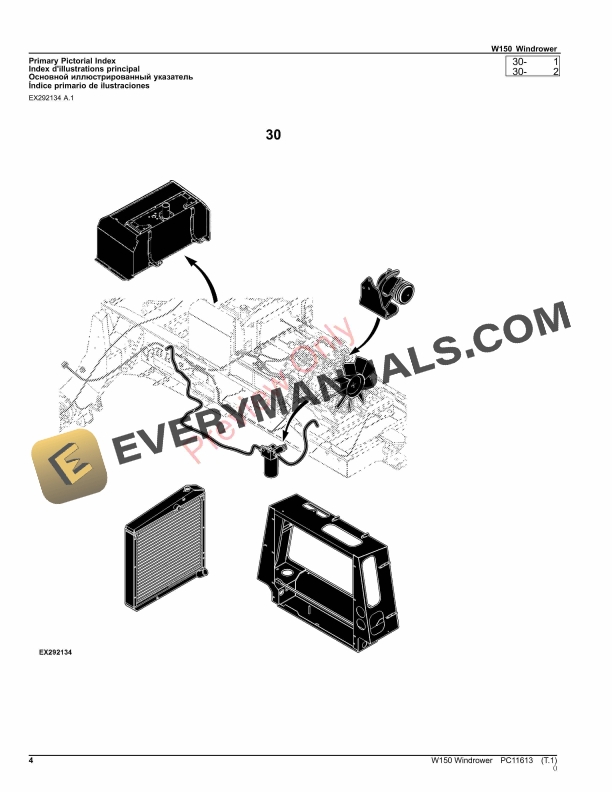 John Deere W150 Windrower Parts Catalog PC11613 03OCT23 4