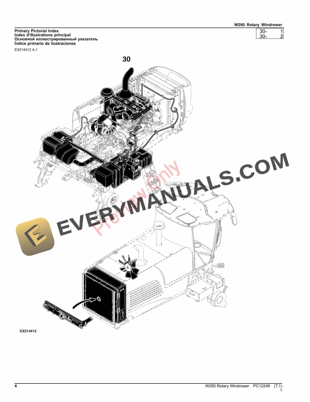John Deere W260 Rotary Windrower Parts Catalog PC12246 16NOV23-4