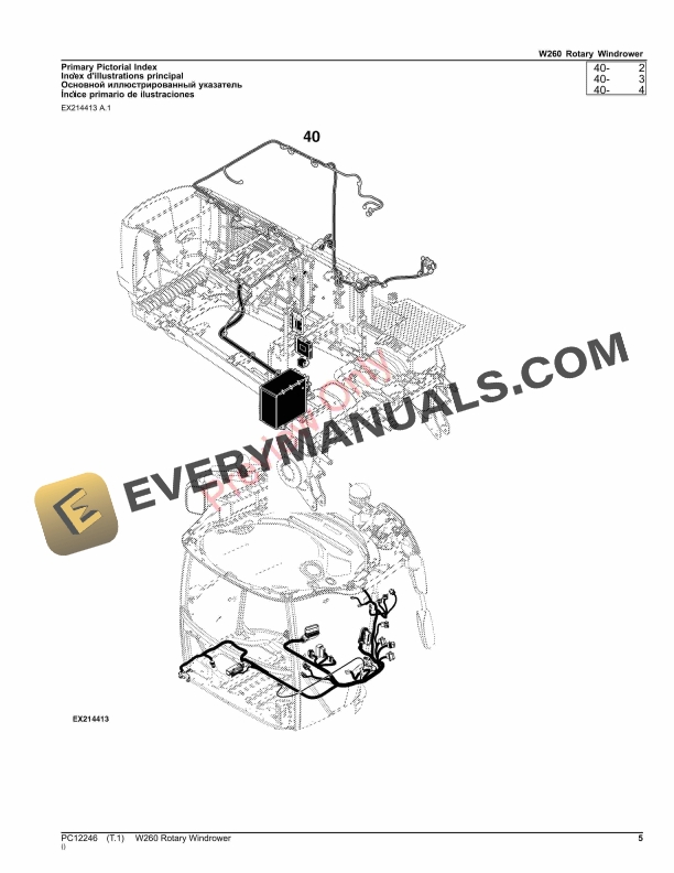 John Deere W260 Rotary Windrower Parts Catalog PC12246 16NOV23-5