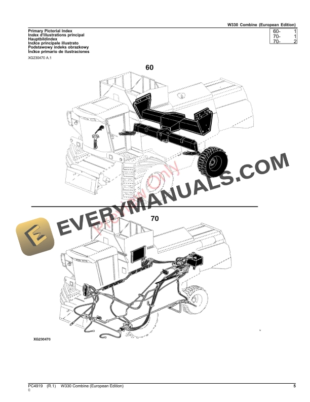 John Deere W330 Combine Parts Catalog PC4919 16OCT20 6 John Deere W330 Combine Parts Catalog PC4919 16OCT20-5