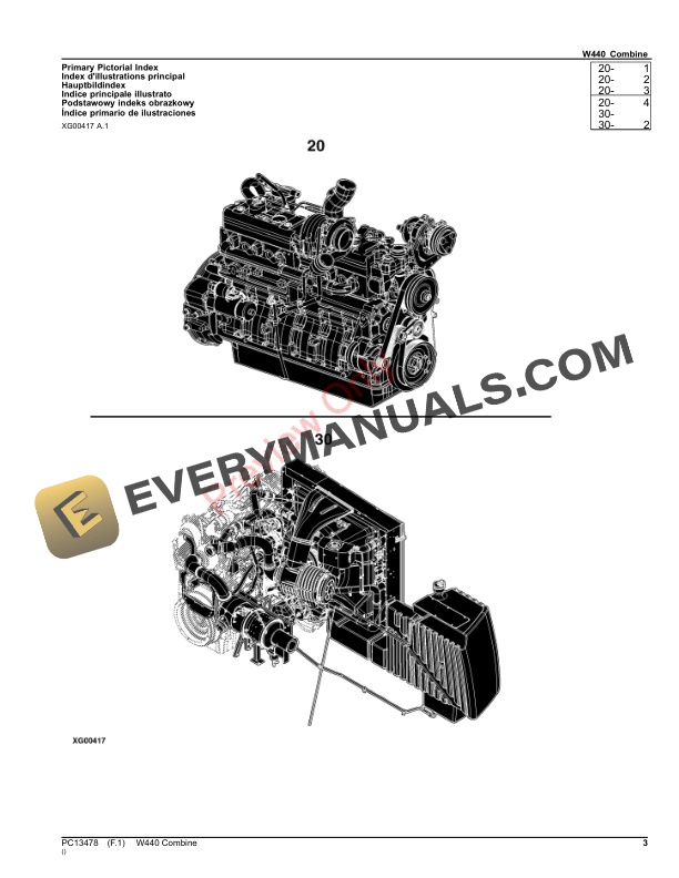 John Deere W440 Combine Parts Catalog PC13478 24OCT23-3