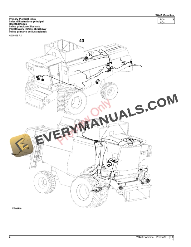 John Deere W440 Combine Parts Catalog PC13478 24OCT23-4