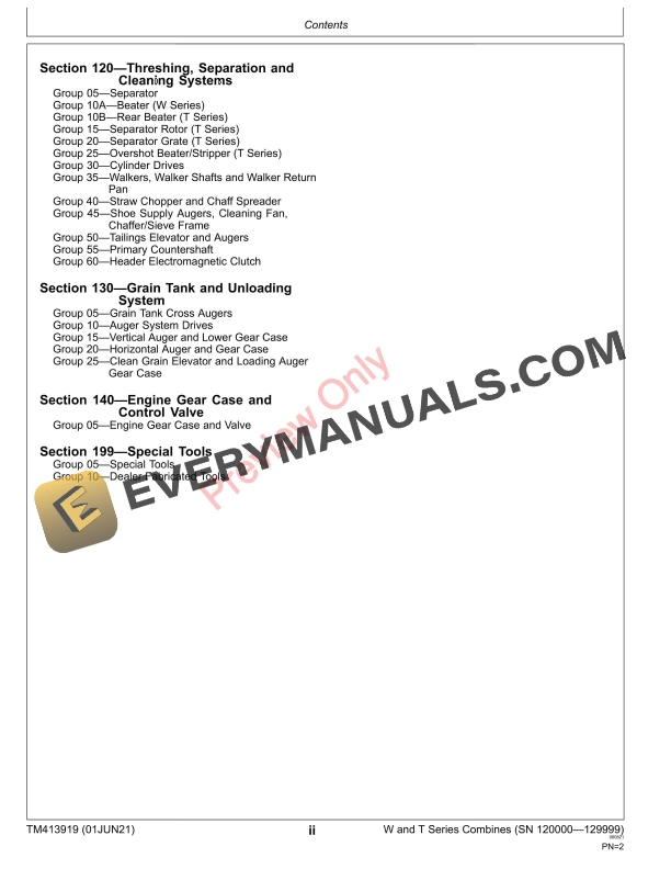 John Deere W540 W550 W650 W660 T550 T560 T660 and T670 120000 Repair Technical Manual TM413919 01JUN21 4