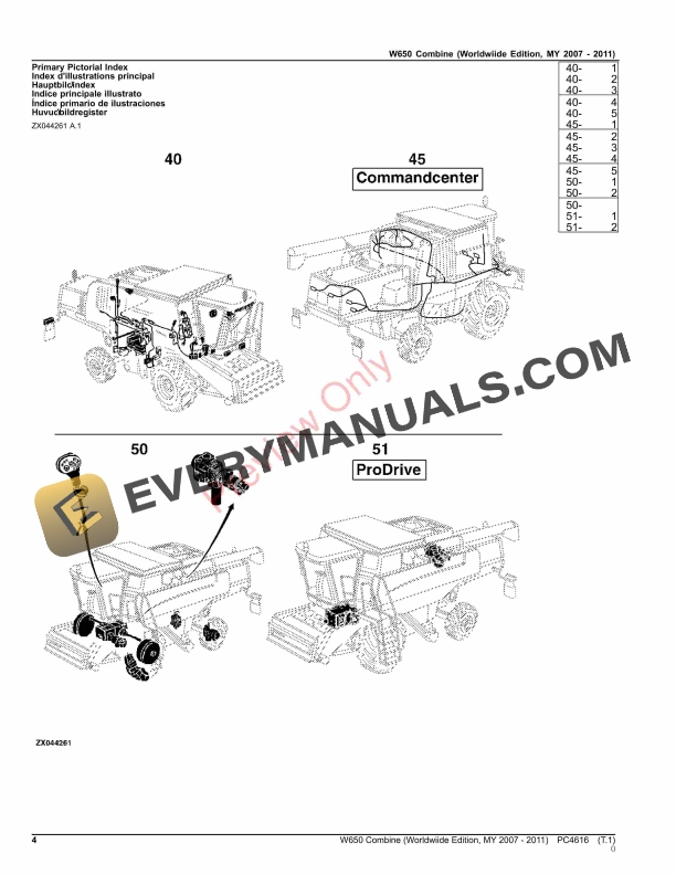 John Deere W650 Combine Parts Catalog PC4616 02NOV23 5 John Deere W650 Combine Parts Catalog PC4616 02NOV23-4