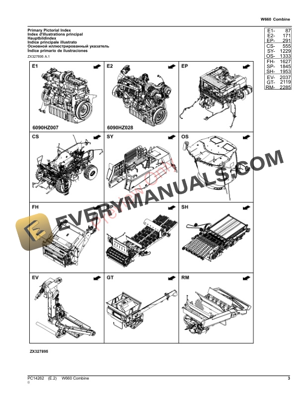 John Deere W660 Combine (PIN 1Z0W660XXXX120000 – 1Z0W660XXXX124999) Parts Catalog PC14262 09NOV23-3