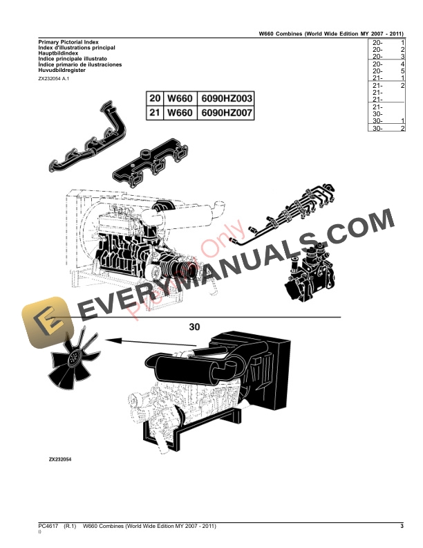 John Deere W660 Combines Parts Catalog PC4617 02NOV23 4 John Deere W660 Combines Parts Catalog PC4617 02NOV23-3