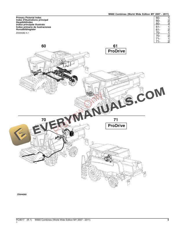 John Deere W660 Combines Parts Catalog PC4617 02NOV23 6 John Deere W660 Combines Parts Catalog PC4617 02NOV23-5