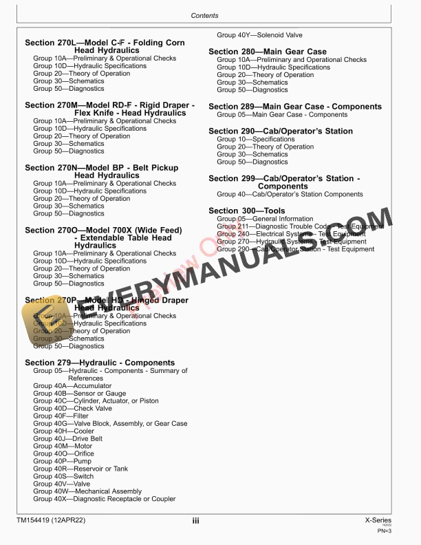 John Deere X Series Combines Diagnostic Technical Manual TM154419 12APR22 5