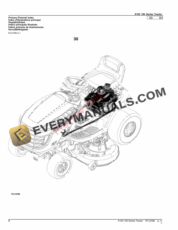 John Deere X105 100 Series Tractor Parts Catalog PC12385 03SEP23-4