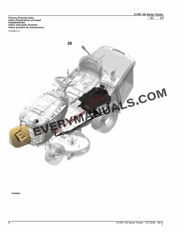 John Deere X116R 100 Series Tractor Parts Catalog PC13346 09NOV23-4