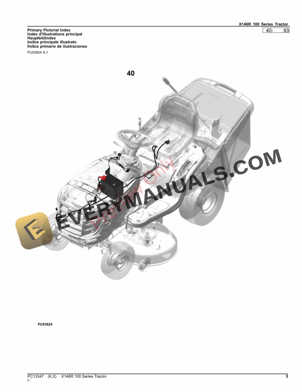 John Deere X146R 100 Series Tractor Parts Catalog PC13347 03OCT23-5