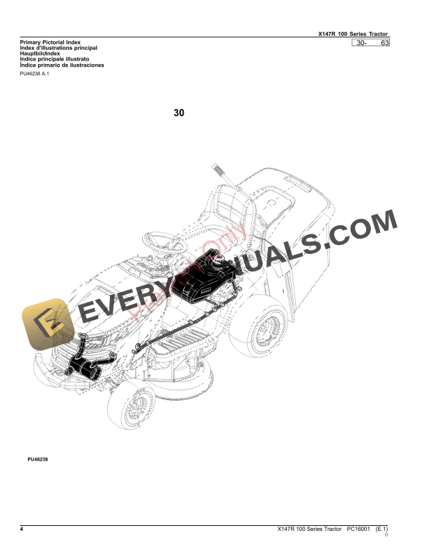 John Deere X147R 100 Series Tractor Parts Catalog PC16001 05SEP23-4