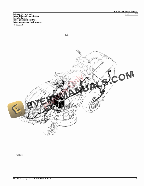 John Deere X147R 100 Series Tractor Parts Catalog PC16001 05SEP23-5