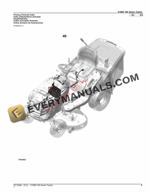 John Deere X166R 100 Series Tractor Parts Catalog PC13348 06JUN23-5