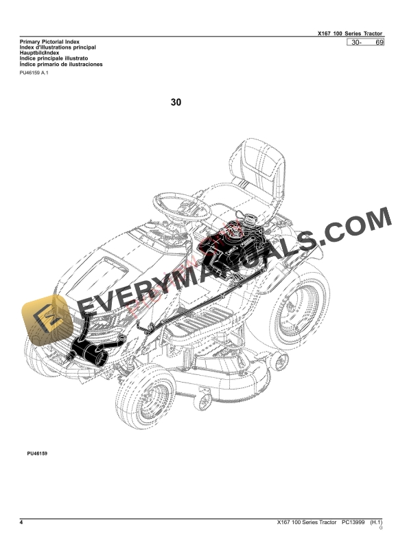 John Deere X167 (100 Series) Tractor Parts Catalog PC13999 26NOV23-4