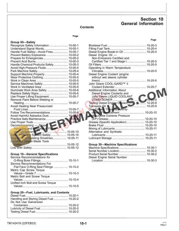 John Deere X750, X754, X758 Tractors Technical Manual TM142419 22FEB23 7 John Deere X750 X754 X758 Tractors Technical Manual TM142419 22FEB23 5