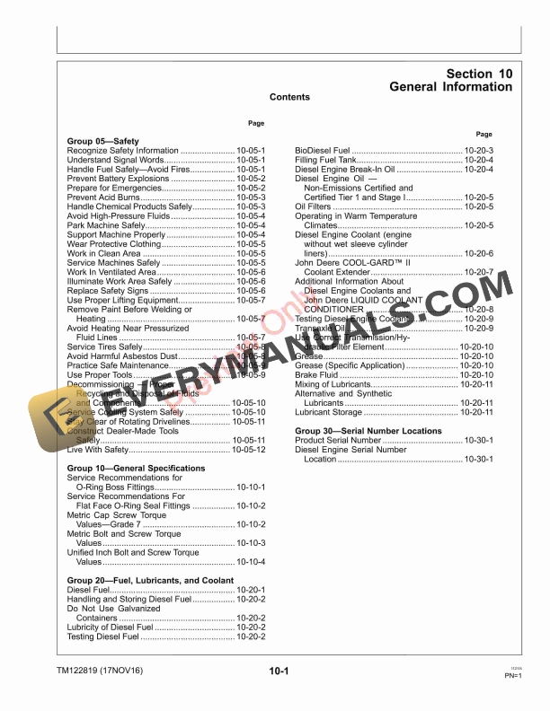 John Deere X750 X754 and X758 Tractors Technical Manual TM122819 17NOV16 5
