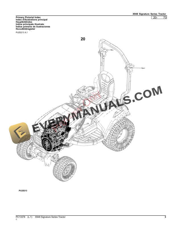 John Deere X948 Signature Series Tractor Parts Catalog PC13378 30SEP23-3