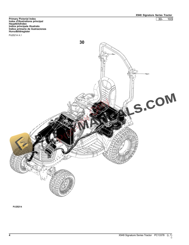 John Deere X948 Signature Series Tractor Parts Catalog PC13378 30SEP23-4
