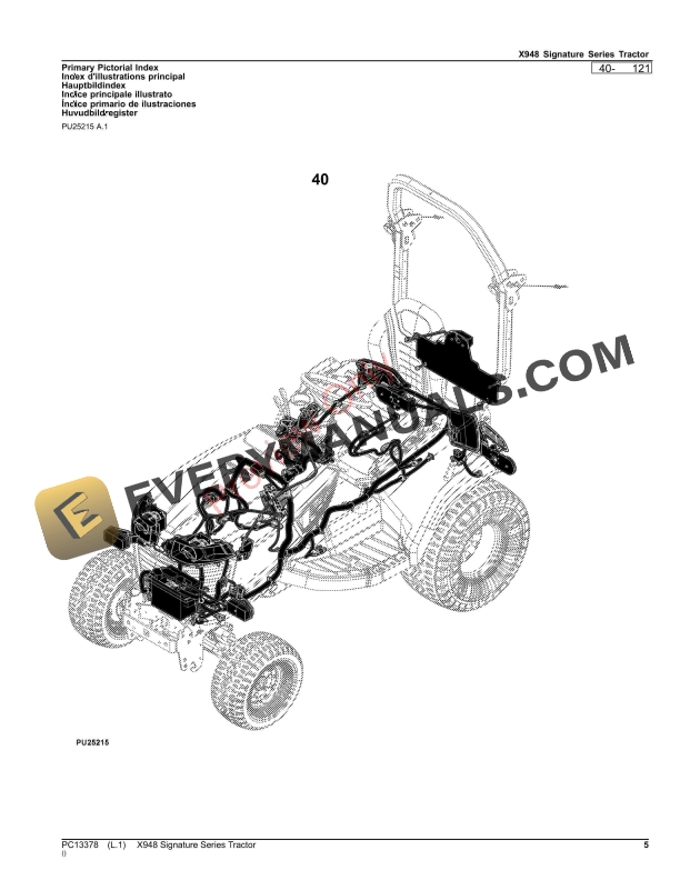 John Deere X948 Signature Series Tractor Parts Catalog PC13378 30SEP23-5