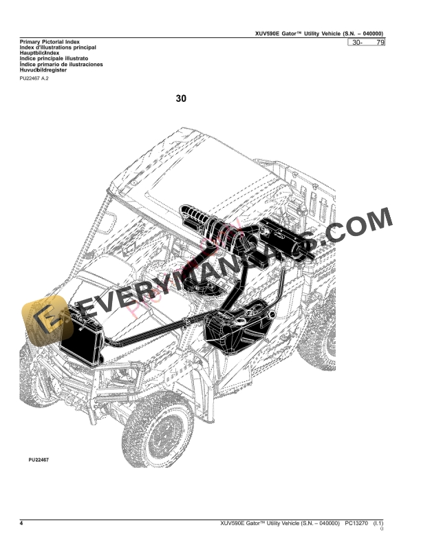 John Deere XUV590E Gator Utility Vehicle (S.N. 040000) Parts Catalog PC13270 10SEP23-4