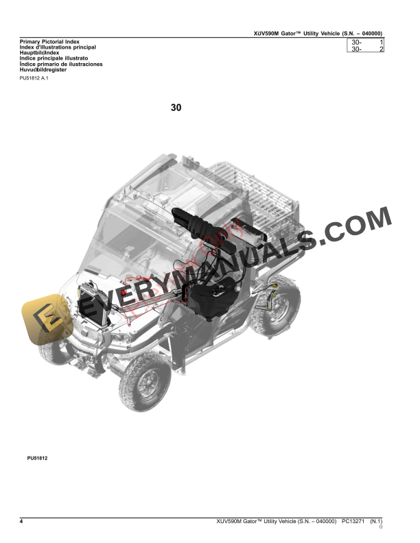 John Deere XUV590M Gator Utility Vehicle (S.N. 040000) Parts Catalog PC13271 03SEP23-4