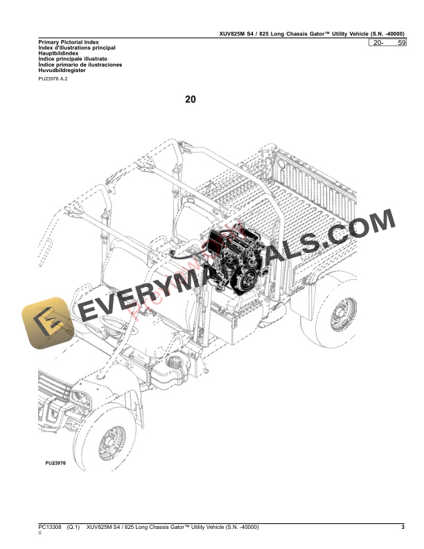 John Deere XUV825M S4 825 Long Chassis Gator Utility Vehicle (000000 Parts Catalog PC13308 10SEP23 4 John Deere XUV825M S4 825 Long Chassis Gator Utility Vehicle (000000 Parts Catalog PC13308 10SEP23-3