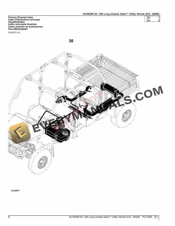 John Deere XUV825M S4 825 Long Chassis Gator Utility Vehicle (000000 Parts Catalog PC13308 10SEP23 5 John Deere XUV825M S4 825 Long Chassis Gator Utility Vehicle (000000 Parts Catalog PC13308 10SEP23-4