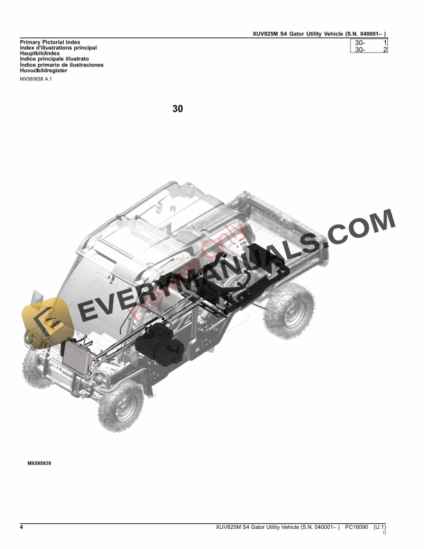 John Deere XUV825M S4 Gator Utility Vehicle (040001-), Parts Catalog PC16090 05NOV23-4