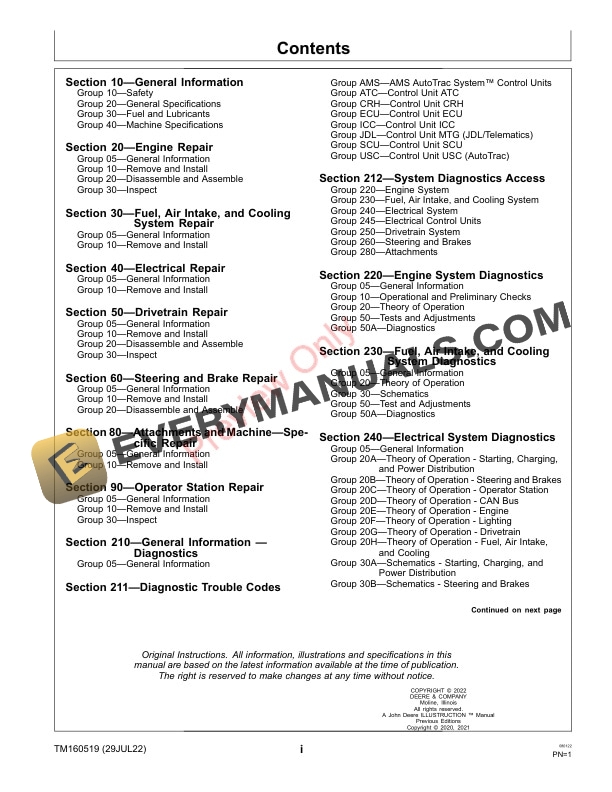 John Deere XUV835E XUV835M and XUV835R Gator Utility Vehicles 040001 Technical Manual TM160519 29JUL22 3