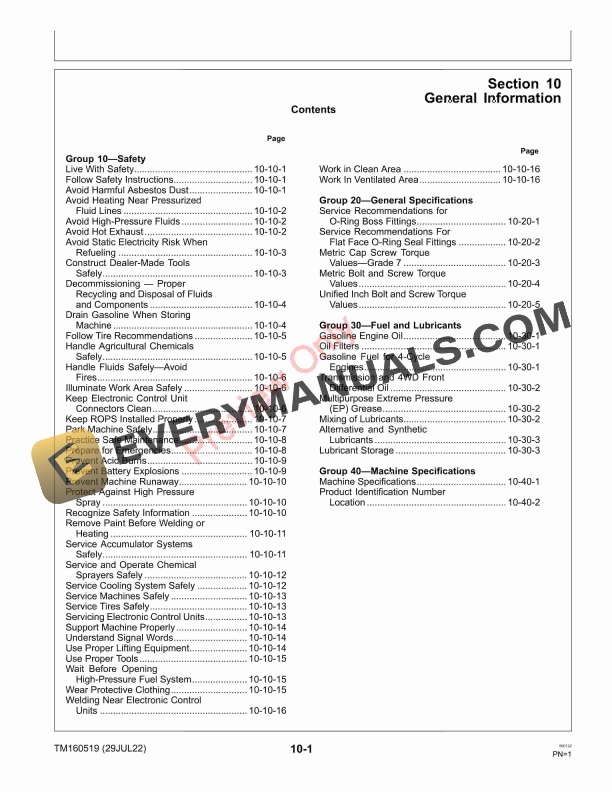John Deere XUV835E XUV835M and XUV835R Gator Utility Vehicles 040001 Technical Manual TM160519 29JUL22 5