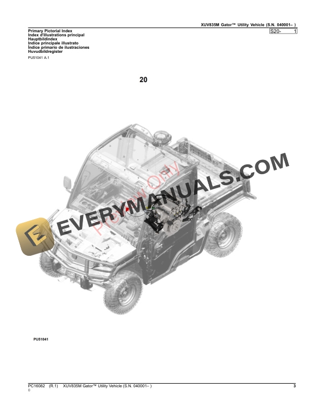 John Deere XUV835M Gator Utility Vehicle (S.N. 040001 ) Parts Catalog PC16082 05NOV23 PDF 10 John Deere XUV835M Gator Utility Vehicle (S.N. 040001 ) Parts Catalog PC16082 05NOV23-3