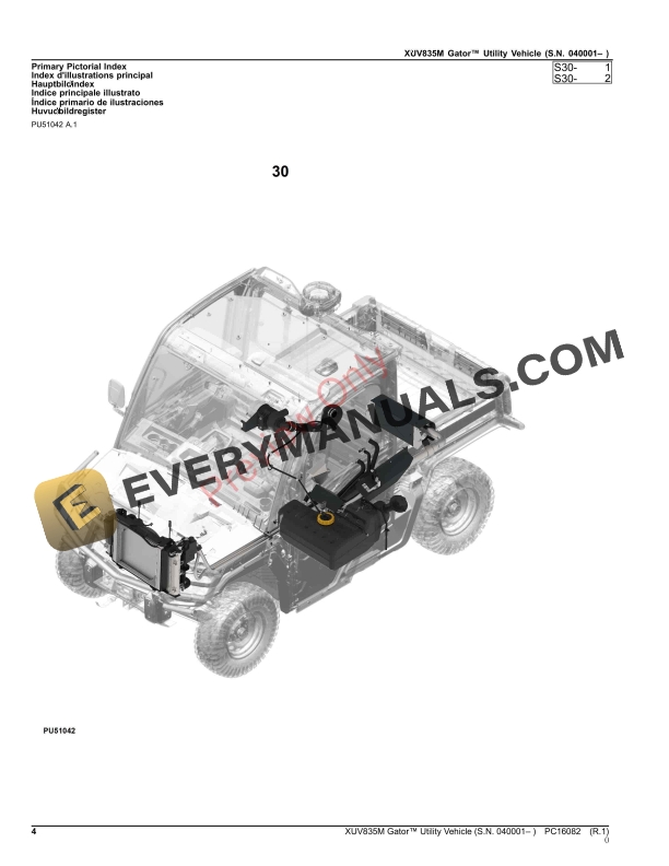 John Deere XUV835M Gator Utility Vehicle (S.N. 040001 ) Parts Catalog PC16082 05NOV23 PDF 11 John Deere XUV835M Gator Utility Vehicle (S.N. 040001 ) Parts Catalog PC16082 05NOV23-4