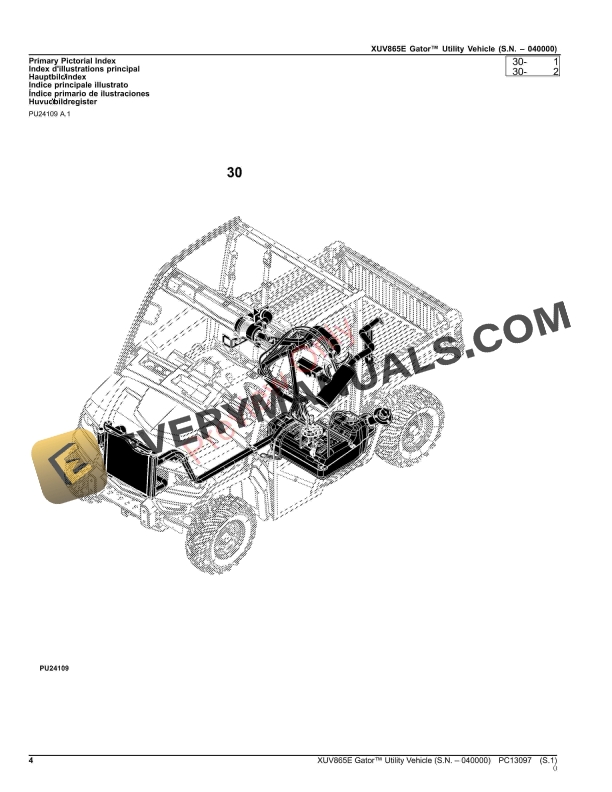 John Deere XUV865E Gator Utility Vehicle (000001-040000) Parts Catalog PC13097 26NOV23 5 John Deere XUV865E Gator Utility Vehicle (000001-040000) Parts Catalog PC13097 26NOV23-4