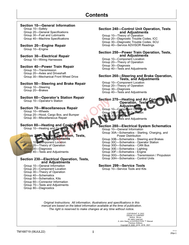 John Deere XUV865E, XUV865M, and XUV865R Gator Utility Vehicles (010001 Technical Manual TM168719 06JUL22 5 John Deere XUV865E XUV865M and XUV865R Gator Utility Vehicles 010001 Technical Manual TM168719 06JUL22 3