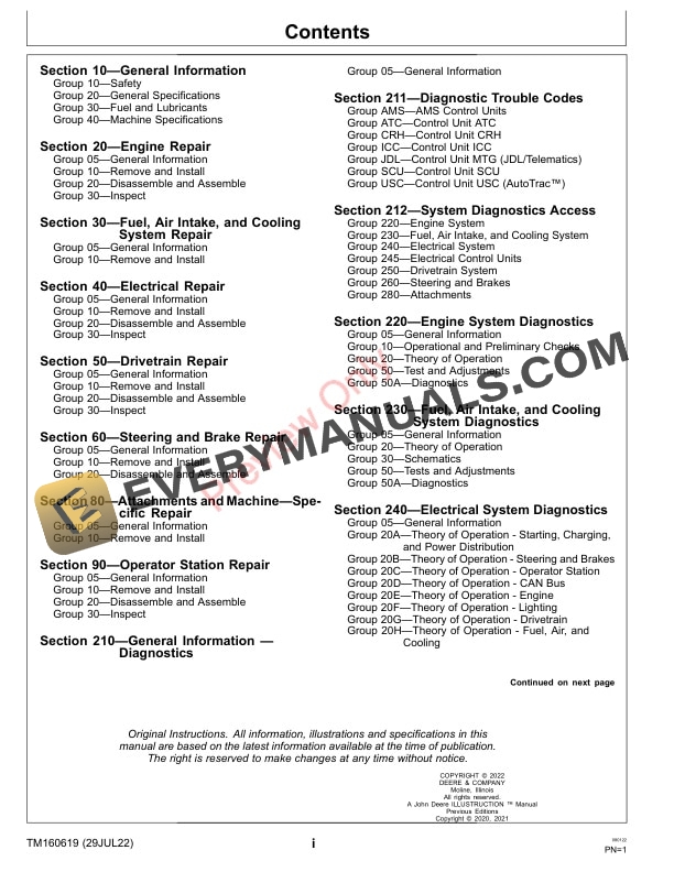 John Deere XUV865E XUV865M and XUV865R Gator Utility Vehicles 040001 Technical Manual TM160619 29JUL22 3