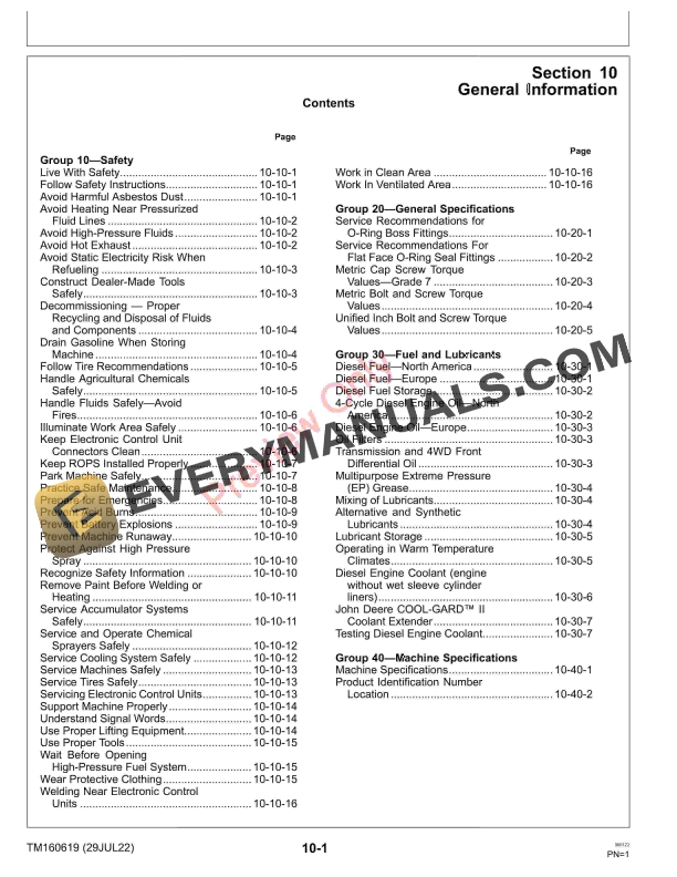 John Deere XUV865E XUV865M and XUV865R Gator Utility Vehicles 040001 Technical Manual TM160619 29JUL22 5