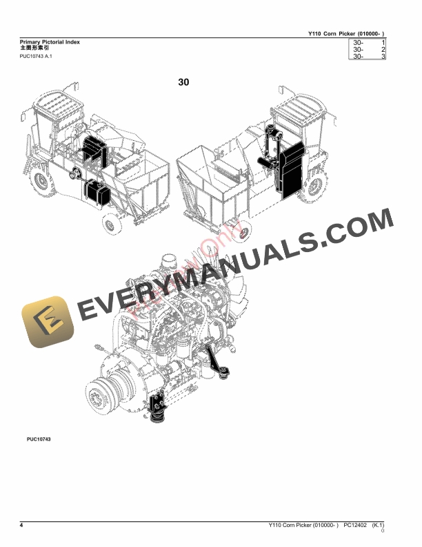 John Deere Y110 Corn Picker (010000- ) Parts Catalog PC12402 22OCT23-4