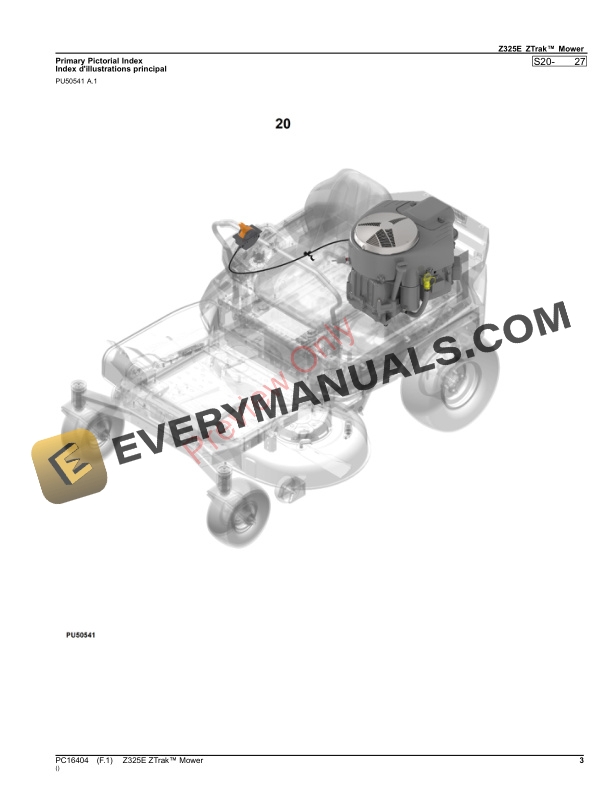 John Deere Z325E ZTrak Mower Parts Catalog PC16404 17SEP23 PDF 10 John Deere Z325E ZTrak Mower Parts Catalog PC16404 17SEP23-3