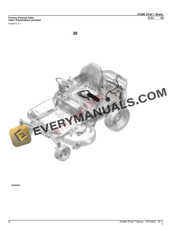 John Deere Z330M ZTrak Mower Parts Catalog PC16405 09NOV23-4