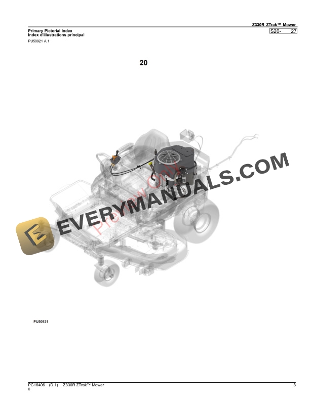 John Deere Z330R ZTrak Mower Parts Catalog PC16406 06OCT23 4 John Deere Z330R ZTrak Mower Parts Catalog PC16406 06OCT23-3