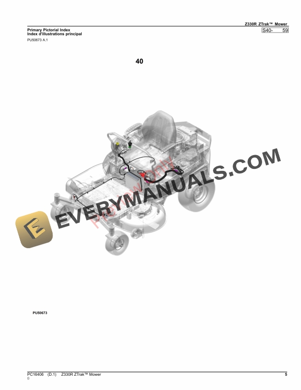 John Deere Z330R ZTrak Mower Parts Catalog PC16406 06OCT23 6 John Deere Z330R ZTrak Mower Parts Catalog PC16406 06OCT23-5