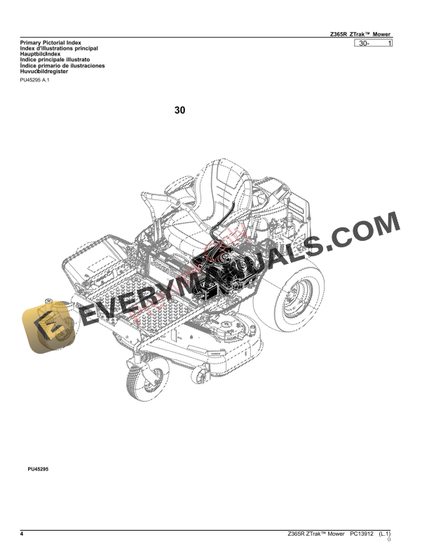 John Deere Z365R ZTrak Mower Parts Catalog PC13912 27JUN23-4