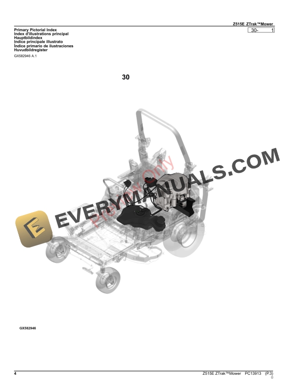 John Deere Z515E ZTrak Mower Parts Catalog PC13913 06OCT23-4