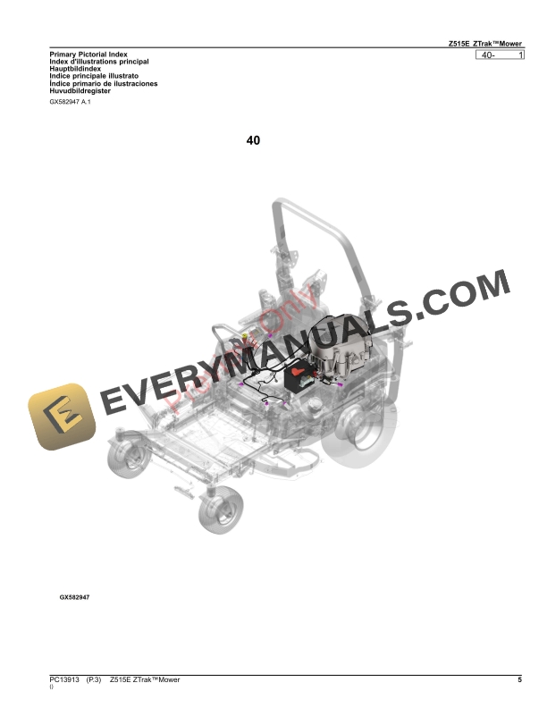 John Deere Z515E ZTrak Mower Parts Catalog PC13913 06OCT23-5
