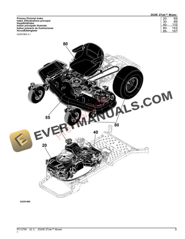 John Deere Z525E ZTrak Mower Parts Catalog PC12790 03OCT23-3