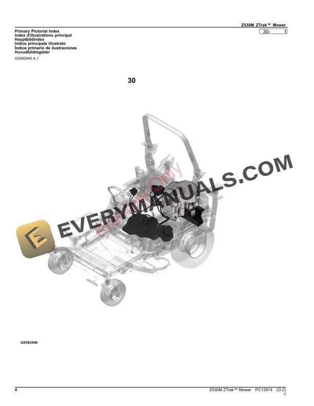 John Deere Z530M ZTrak Mower Parts Catalog PC13914 06OCT23-4